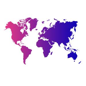 PURPLE GRADIENT WORLD MAP